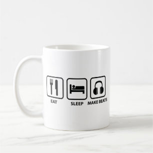 Eat Sleep Make beats Coffee Mok