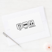 Eat Sleep Make Beats Rechthoekige Sticker (Envelop)