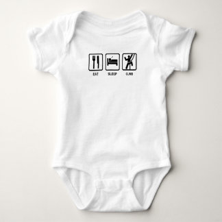 Eat Sleep Mannen Blue Mountainering Rock Clim Romper