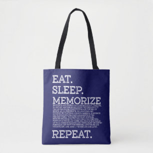 Eat Sleep Memorize Herhaal Memory Master Draagtas