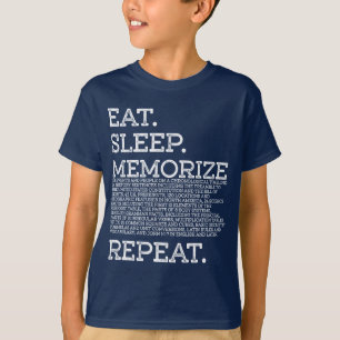 Eat Sleep Memorize Herhaal Memory Master T-shirt