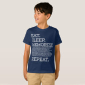 Eat Sleep Memorize Herhaal Memory Master T-shirt (Voorkant volledig)