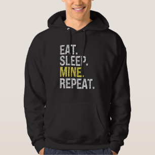 Eat Sleep Mine herhalen voor Crypto Miners Sandbox Hoodie