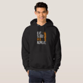 Eat Sleep Mix Repeat Bartender Mixologist Barmann Hoodie (Voorkant volledig)