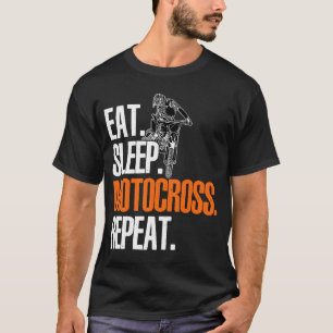 Eat Sleep Motocross Repareer Dirt Bker Motorcycle  T-shirt