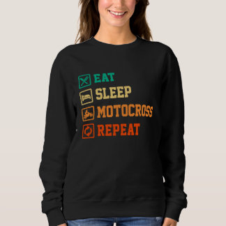 Eat Sleep Motocross Repeat Dirt Bker Motorcycle En Trui