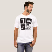 Eat Sleep Music - Black T-shirt (Voorkant volledig)