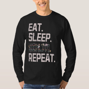 Eat Sleep Ninja Herhaal Japan Shinobi voor Ninja F T-shirt
