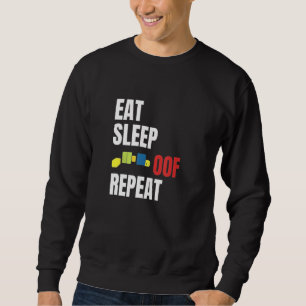 Eat Sleep Oof Herhaal het idee van themagamers Trui