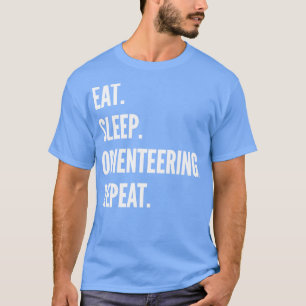 Eat Sleep Orienteering Herhaal Favoriete Hobby Gif T-shirt