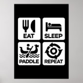 Eat Sleep Paddle Repeat - Dragon Boat Racing Poster (Voorkant)