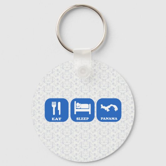 Eat Sleep Panama Sleutelhanger (Voorkant)