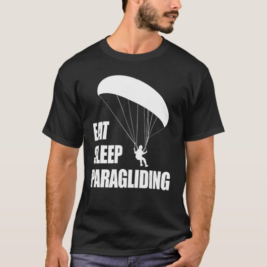 Eat Sleep Paragliding Repeat  Men Paraglider Adven T-shirt (Voorkant)