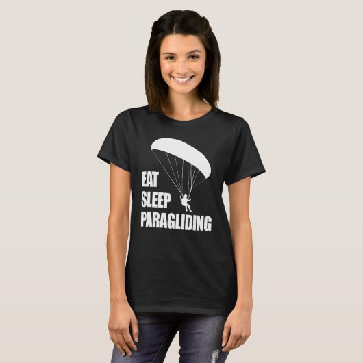 Eat Sleep Paragliding Repeat Men Paraglider Adven T-shirt (Voorkant volledig)