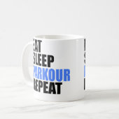 Eat Sleep Parkour Repeat Koffiemok (Voorkant links)