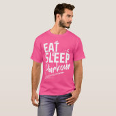Eat Sleep Parkour Repeat Parkour T-shirt (Voorkant volledig)