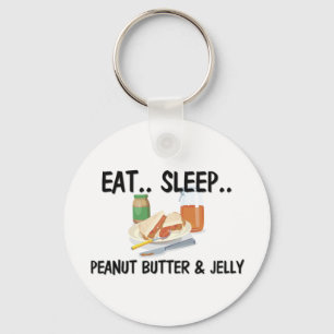 Eat Sleep PEANUT BUTTER & JELLY Sleutelhanger