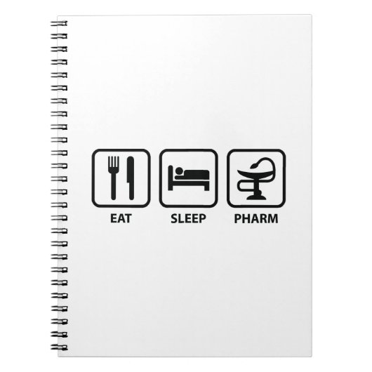 Eat Sleep Pharm Notitieboek (Voorkant)