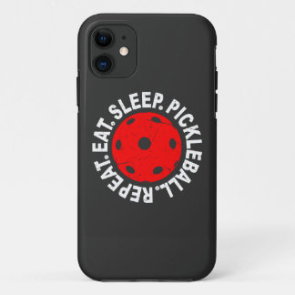 Eat Sleep Pickleball Herhalen als  Pickleball iPhone 11 Hoesje