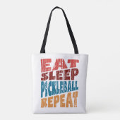 Eat Sleep Pickleball Herhalen Draagtas (Achterkant)