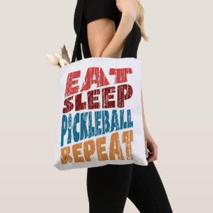 Eat Sleep Pickleball Herhalen Draagtas