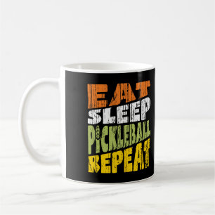 Eat Sleep Pickleball Herhalen Koffiemok