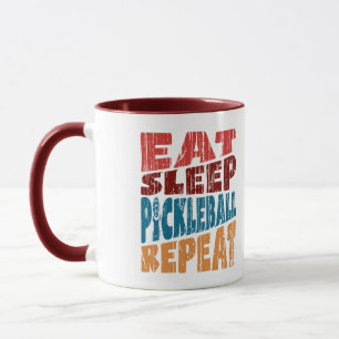 Eat Sleep Pickleball Herhalen Mok