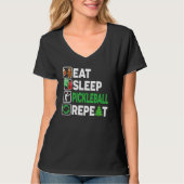 Eat Sleep Pickleball Repeat Christmas Pajama Men T-shirt (Voorkant)