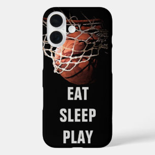 Eat Sleep Play Basketball iPhone 16 Hoesje
