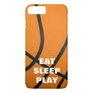 Eat Sleep Play Basketball Motivatie iPhone 8 Plus / 7 Plus Hoesje