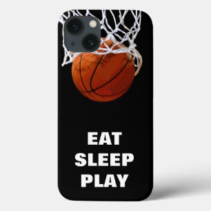 Eat Sleep Play Basketball Motivatie iPhone 13 Hoesje