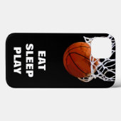 Eat Sleep Play Basketball Motivatie Case-Mate iPhone Case (Achterkant (horizontaal))