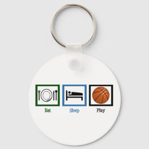 Eat Sleep Play Basketball Sleutelhanger