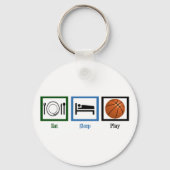 Eat Sleep Play Basketball Sleutelhanger (Achterkant)