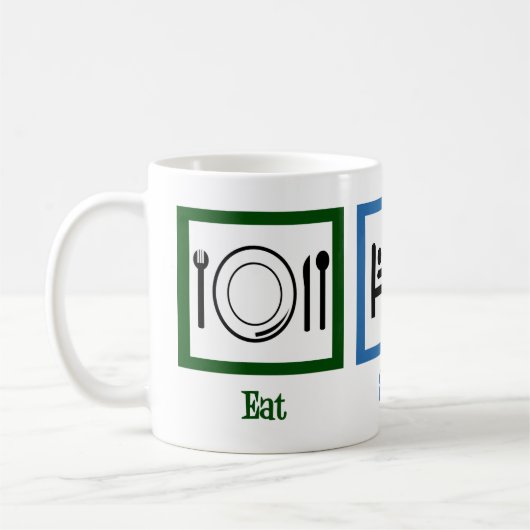 Eat Sleep Play Drums Koffiemok (Links)