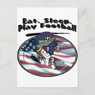 Eat Sleep Play Football Briefkaart