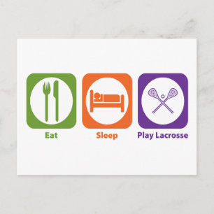 Eat Sleep Play Lacrosse Briefkaart
