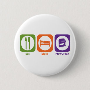 Eat Sleep Play Organ Ronde Button 5,7 Cm