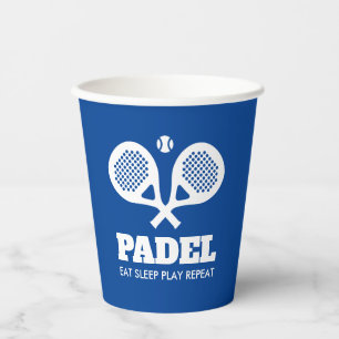 Eat Sleep Play Padel grappige aangepaste papierbek Papieren Bekers