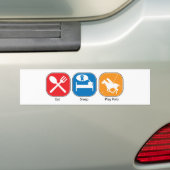 Eat Sleep Play Polo Bumpersticker (Op auto)