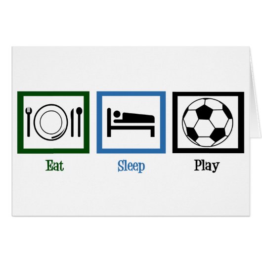 Eat Sleep Play Soccer (Voorkant Horizontaal)