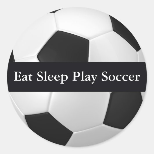 Eat Sleep Play Soccer Sticker (Voorkant)
