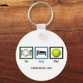 Eat Sleep Play Tennis Sleutelhanger (Achterkant)