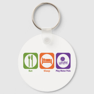 Eat Sleep Play Water Polo Sleutelhanger