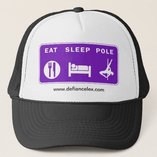 Eat Sleep Pole Trucker Hat Pet (Voorkant)
