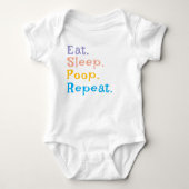 Eat Sleep Poop Repeat - kind peuters baby Jersey Romper (Voorkant)