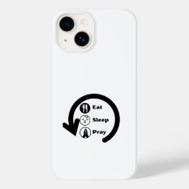 eat sleep pray repeat Case-Mate iPhone 14 hoesje