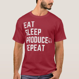 EAT SLEEP PRODUCT REPEAT voor muziekproducenten en T-shirt