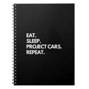 Eat Sleep Project Cars herhalen Notitieboek