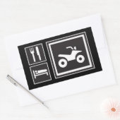 Eat Sleep QUAD! Rechthoekige Sticker (Envelop)